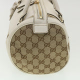 Gucci GG Canvas Hand Bag Beige White 189825 37810