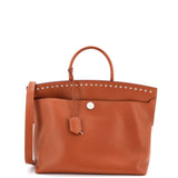 Burberry Society Studded Leather Top Handle Bag Large – Bags Junction