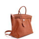 Burberry Society Studded Leather Top Handle Bag Large – Bags Junction