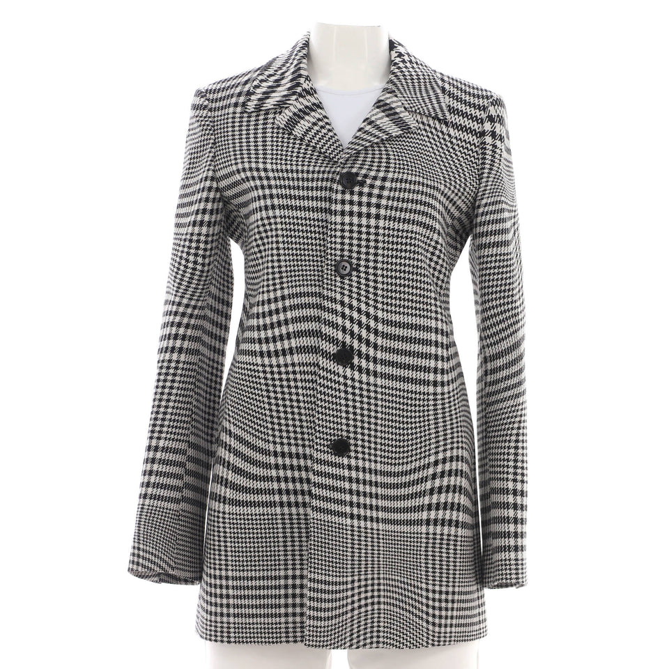 Burberry Houndstooth Wool Button-Up Coat – Women's Size S – Bags Junction