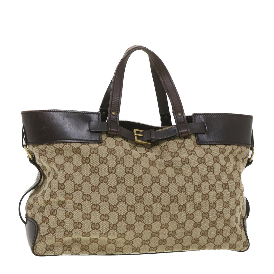 Gucci GG Canvas Hand Bag Beige 106251 37968