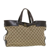 Gucci GG Canvas Hand Bag Beige 106251 37968