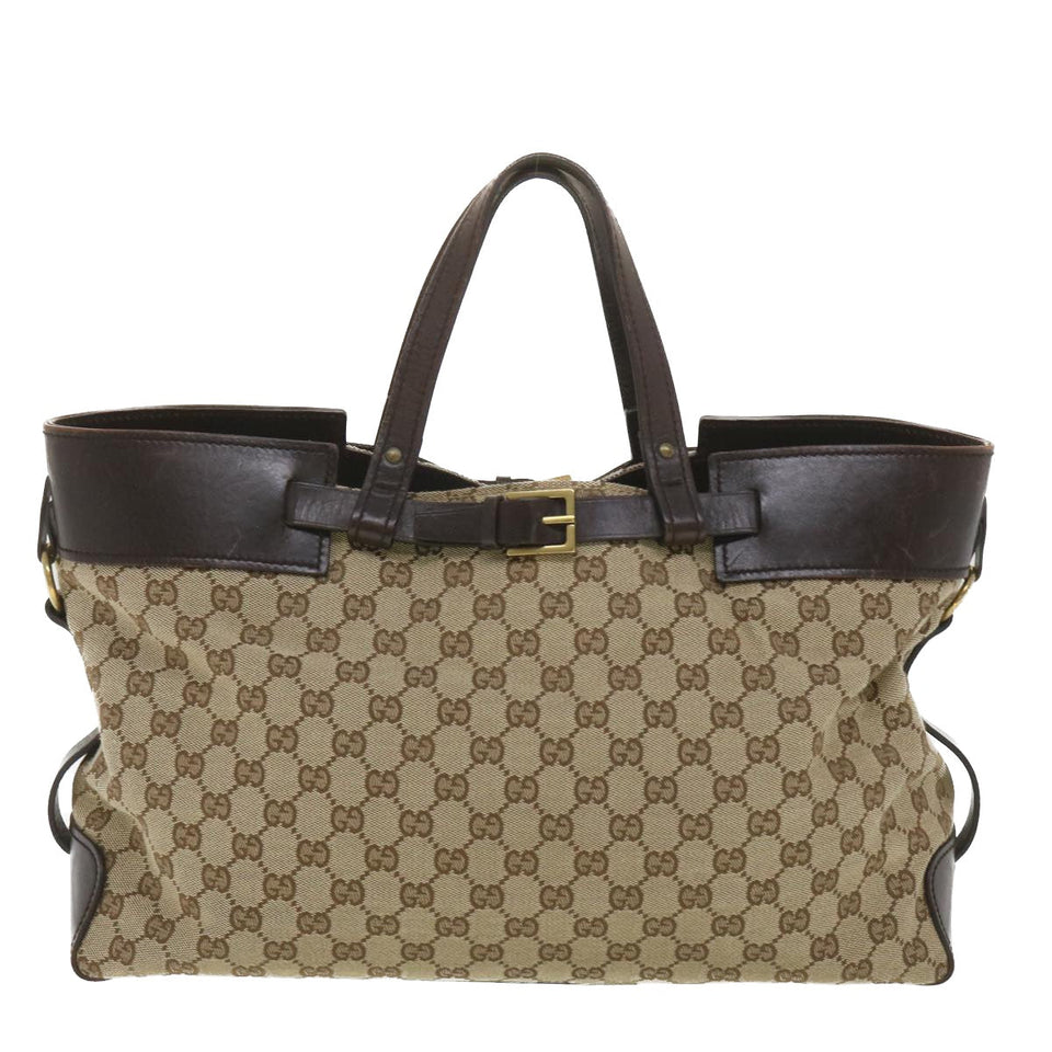 Gucci GG Canvas Hand Bag Beige 106251 37968