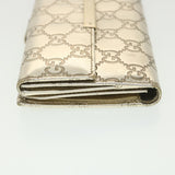 Gucci GG Canvas Guccissima Long Wallet Silver 112715 37982