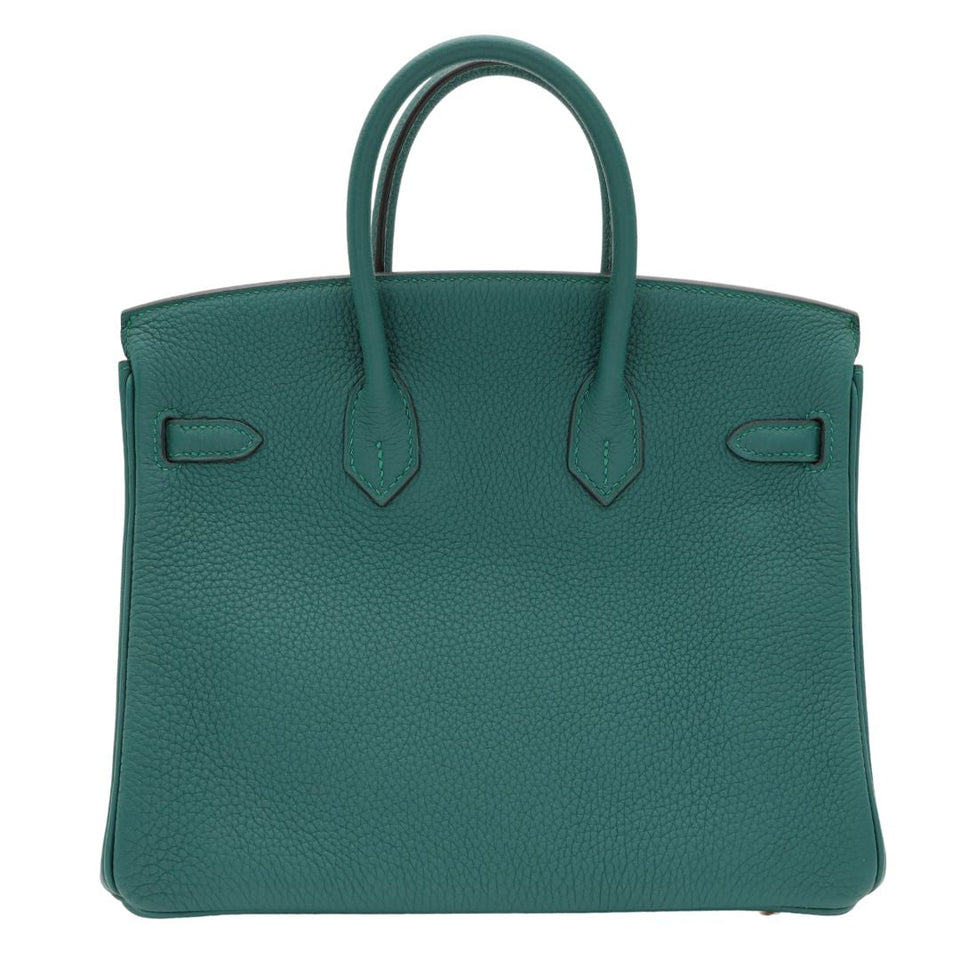 Hermes25cm Birkin Malachite Togo Leather Gold Hardware