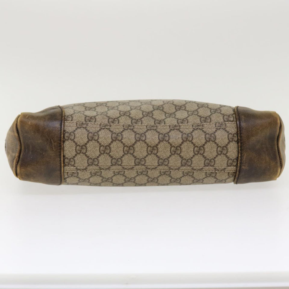Gucci GG Canvas Shoulder Bag PVC Leather Beige 110054 38039
