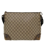 Gucci GG Canvas Shoulder Bag PVC Leather Beige 110054 38039