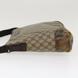 Gucci GG Canvas Shoulder Bag PVC Leather Beige 110054 38039