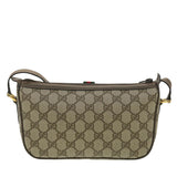 Gucci GG Canvas Web Sherry Line Shoulder Bag Beige Red 89 02 054 38094