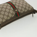 Gucci GG Canvas Web Sherry Line Shoulder Bag Beige Red 89 02 054 38094
