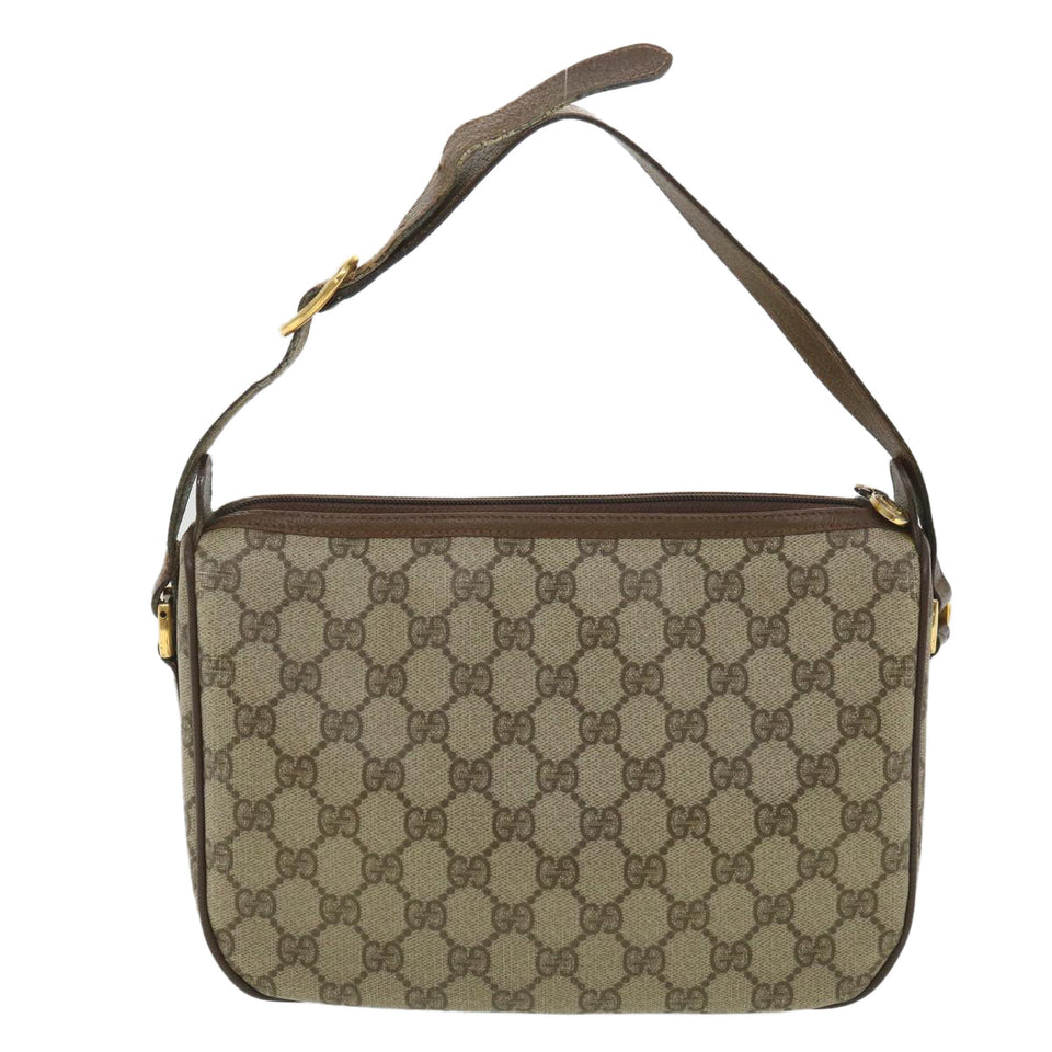 Gucci GG Canvas Web Sherry Line Shoulder Bag Beige Red 89.02.077 38096