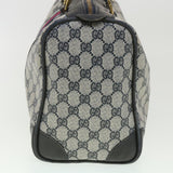 Gucci GG Canvas Sherry Line Boston Bag PVC Leather Gray Red Navy 38098