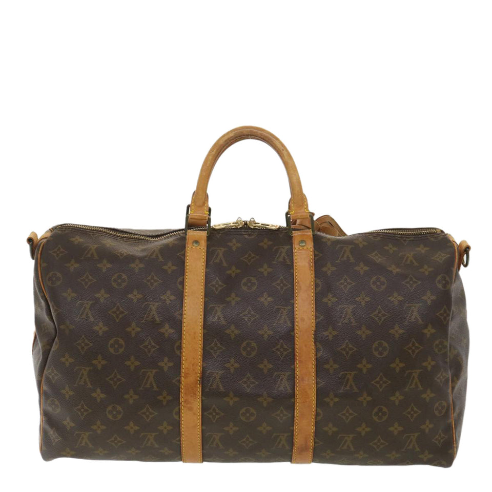 Louis Vuitton Monogram Keepall Bandouliere 50 Boston Bag LV Auth
