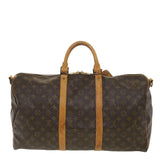 Louis Vuitton Monogram Keepall Bandouliere 50 Boston Bag LV Auth
