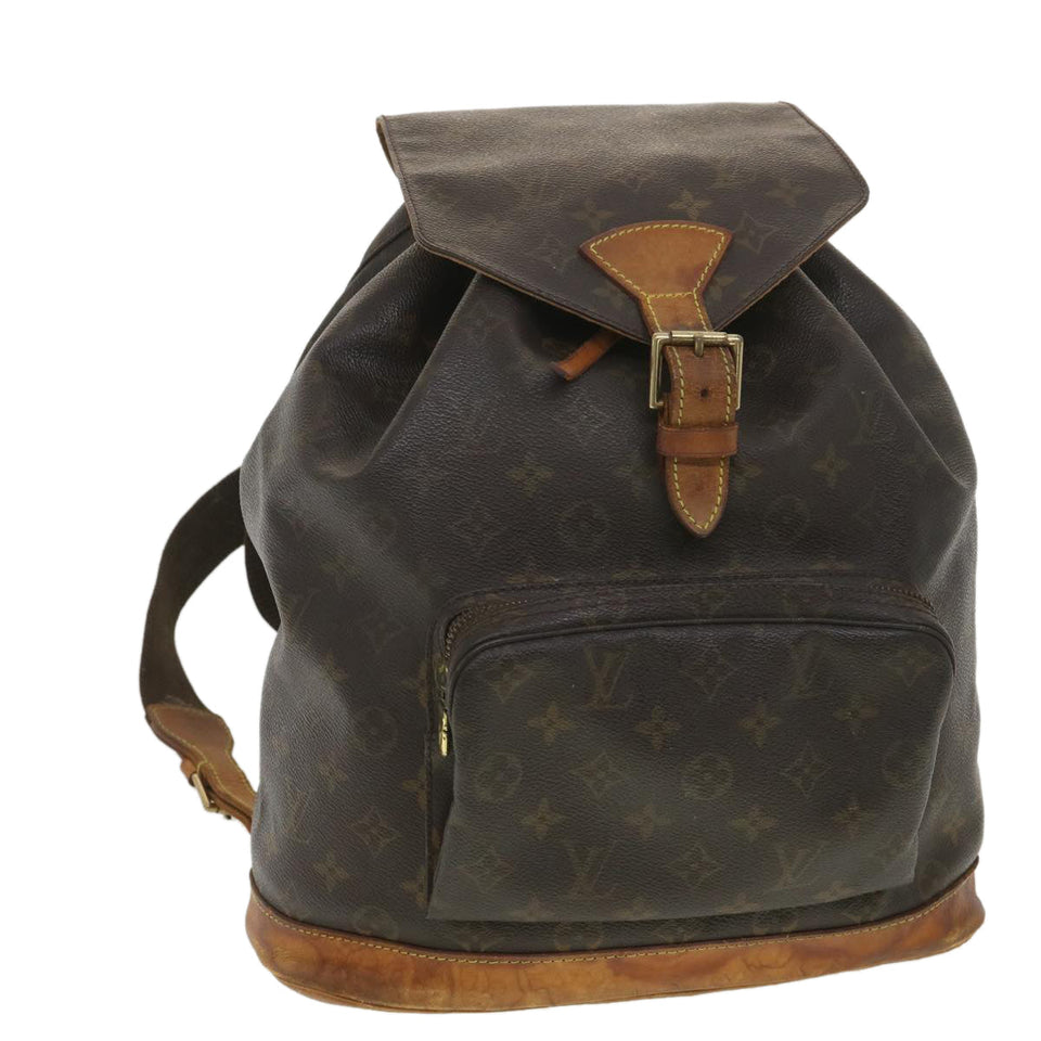 Louis Vuitton Monogram Montsouris GM Backpack LV Auth