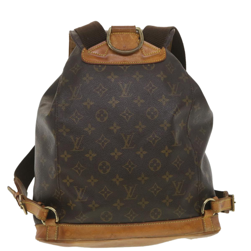 Louis Vuitton Monogram Montsouris GM Backpack LV Auth