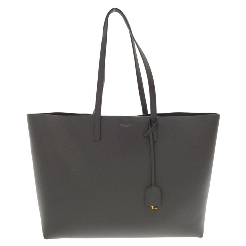 Saint Laurent- Paris East Waist Leather Tote Bag Gray