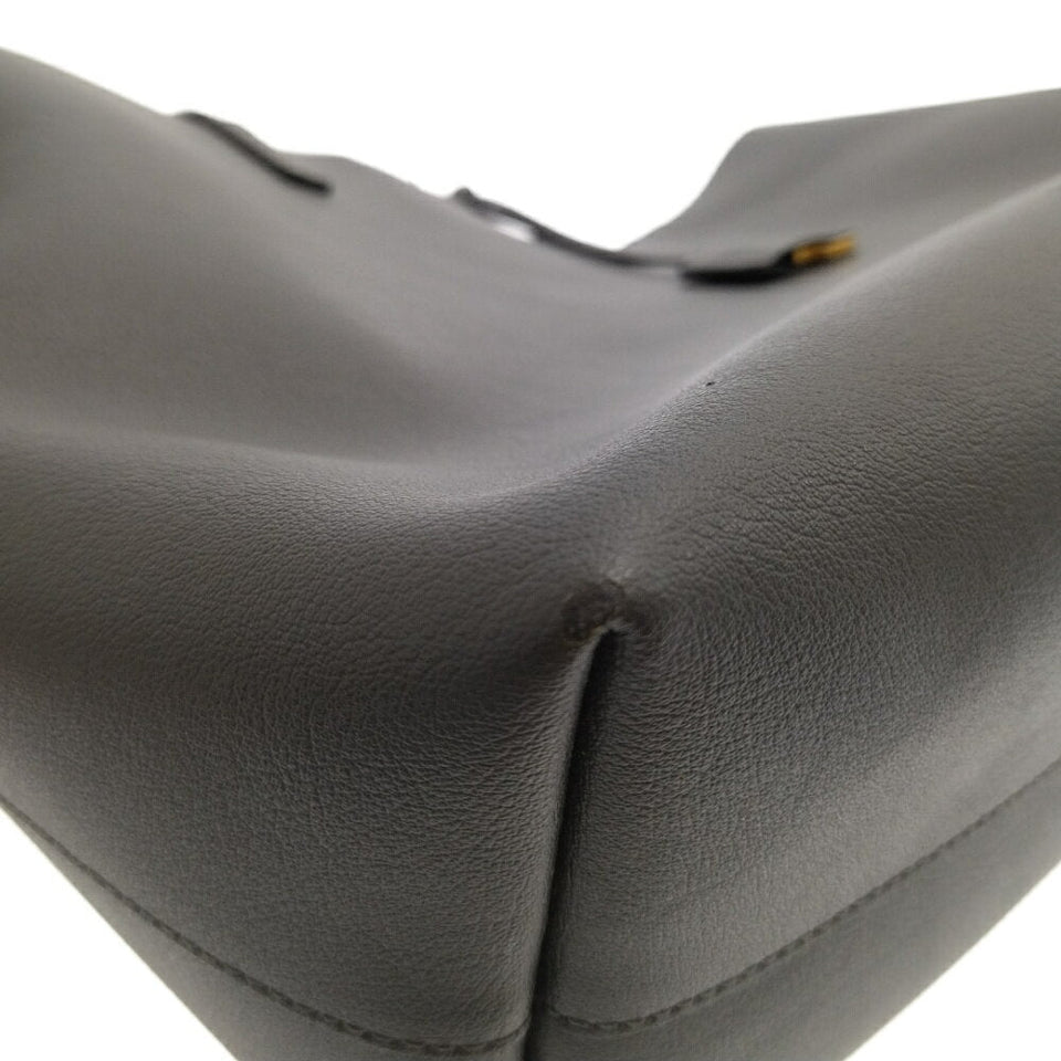 Saint Laurent- Paris East Waist Leather Tote Bag Gray