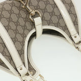 Gucci GG Supreme Hand Bag PVC Leather Beige 203495 38280