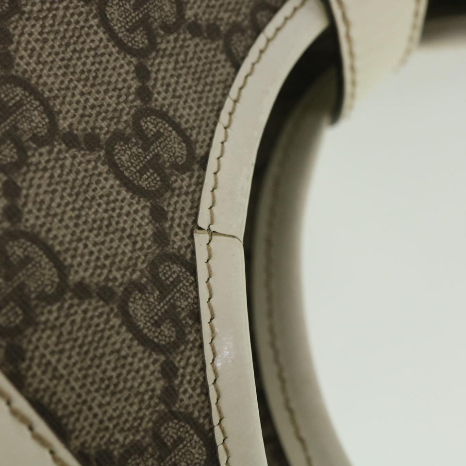 Gucci GG Supreme Hand Bag PVC Leather Beige 203495 38280