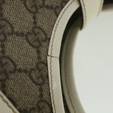 Gucci GG Supreme Hand Bag PVC Leather Beige 203495 38280