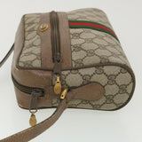 Gucci GG Canvas Web Sherry Line Shoulder Bag Beige Red 98 02 004 38305