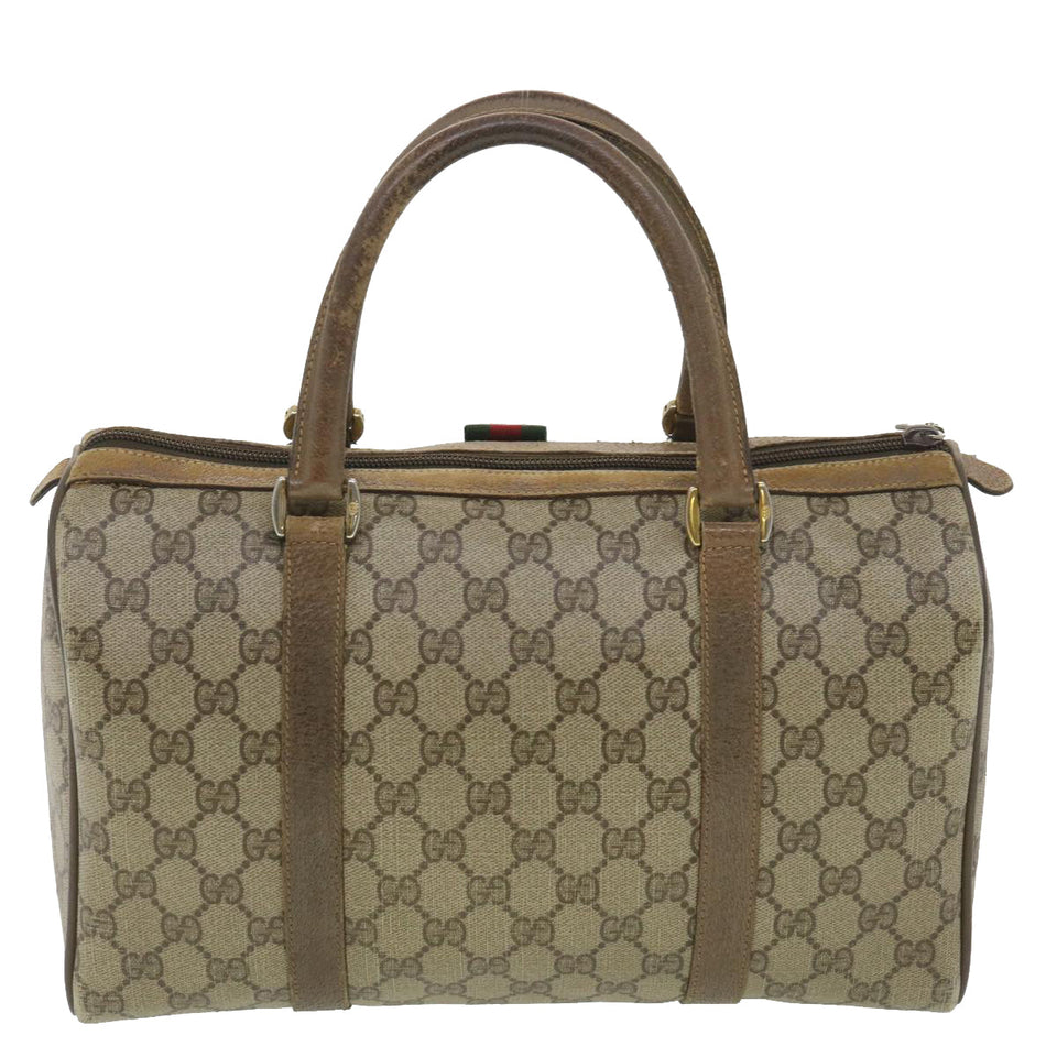 Gucci GG Canvas Web Sherry Line Boston Bag Beige Red Green 40.02.007 38308