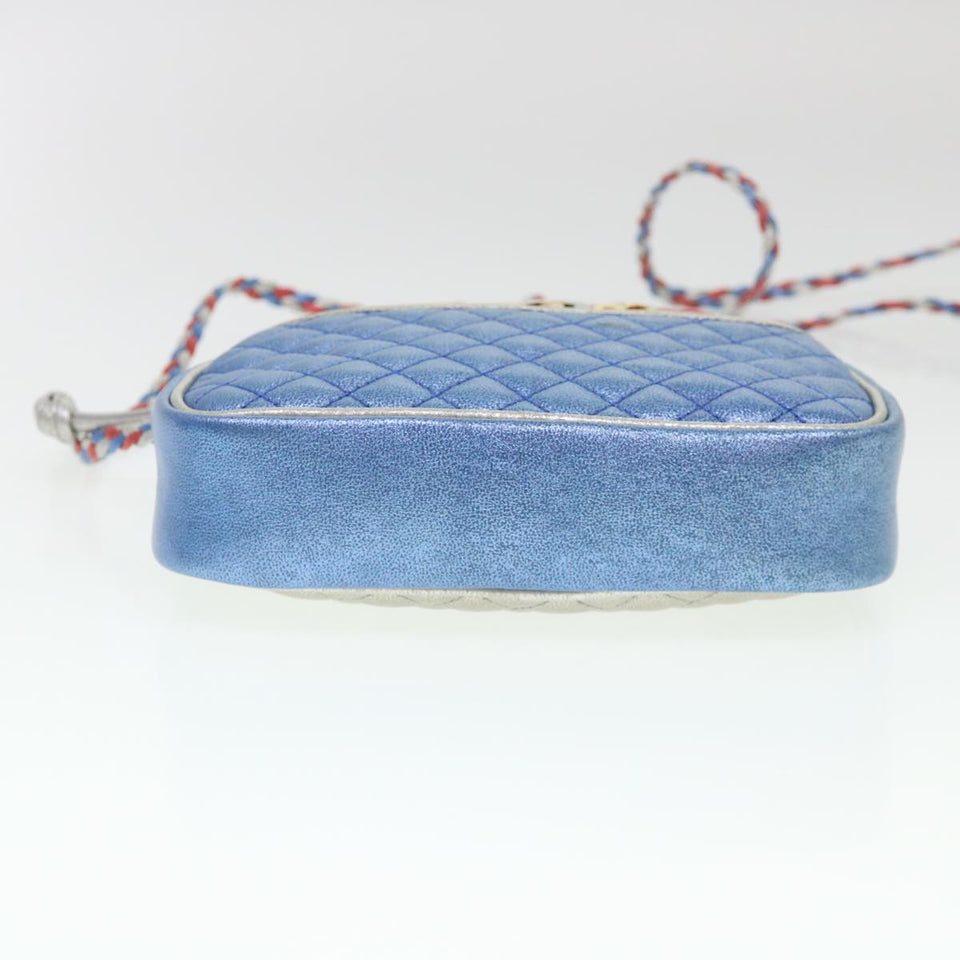 Gucci Shoulder Bag Lamb Skin Red Blue 534951 38345