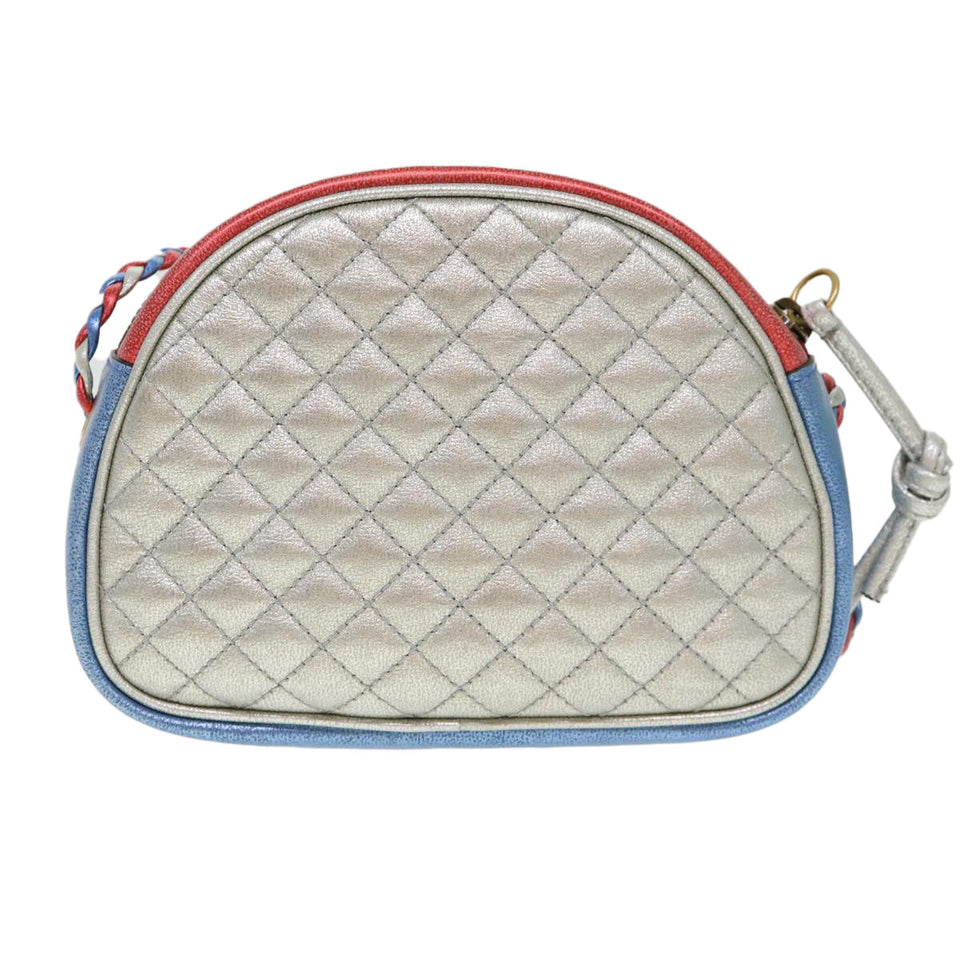 Gucci Shoulder Bag Lamb Skin Red Blue 534951 38345
