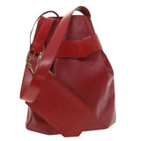 Louis Vuitton Epi Sac Depaule PM Shoulder Bag Red LV Auth