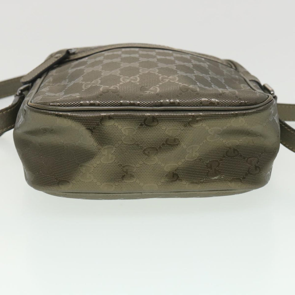 Gucci GG implementation Shoulder Bag PVC Leather Khaki 233268 38378