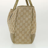 Gucci GG Canvas Shoulder Bag Beige Gold 163805 38395
