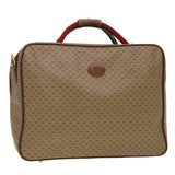 Gucci Web Sherry Line Micro GG Canvas Boston Bag PVC Leather Brown 38417