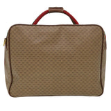 Gucci Web Sherry Line Micro GG Canvas Boston Bag PVC Leather Brown 38417