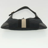 Gucci GG Canvas Sherry Line Jackie Shoulder Bag Black Beige 4057 38433