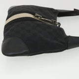 Gucci GG Canvas Sherry Line Jackie Shoulder Bag Black Beige 4057 38433