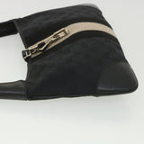 Gucci GG Canvas Sherry Line Jackie Shoulder Bag Black Beige 4057 38433