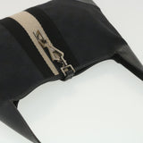 Gucci GG Canvas Sherry Line Jackie Shoulder Bag Black Beige 4057 38433