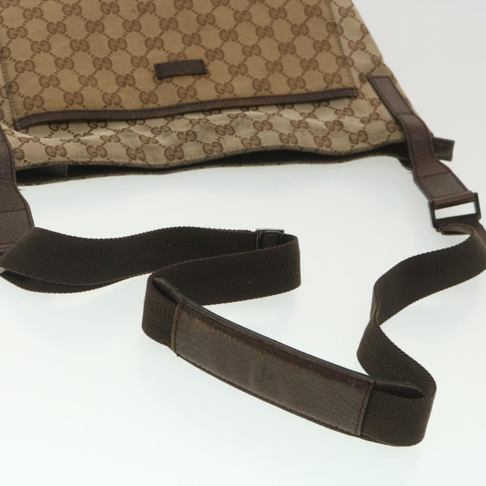 Gucci GG Canvas Shoulder Bag Beige 122791 38436