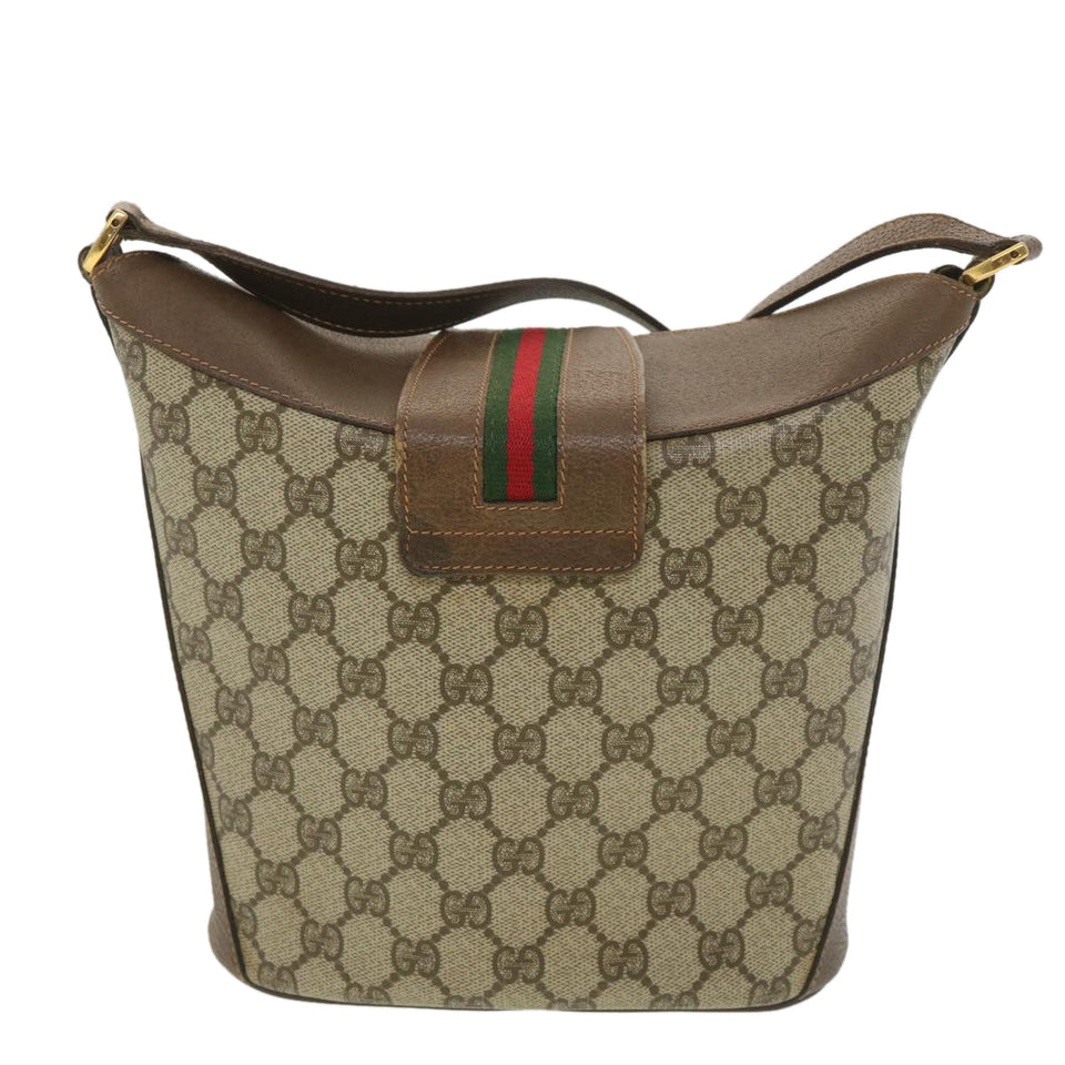 Gucci GG Canvas Web Sherry Line Shoulder Bag Beige Red 40.02.081 38486