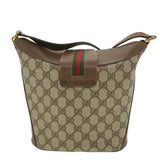 Gucci GG Canvas Web Sherry Line Shoulder Bag Beige Red 40.02.081 38486