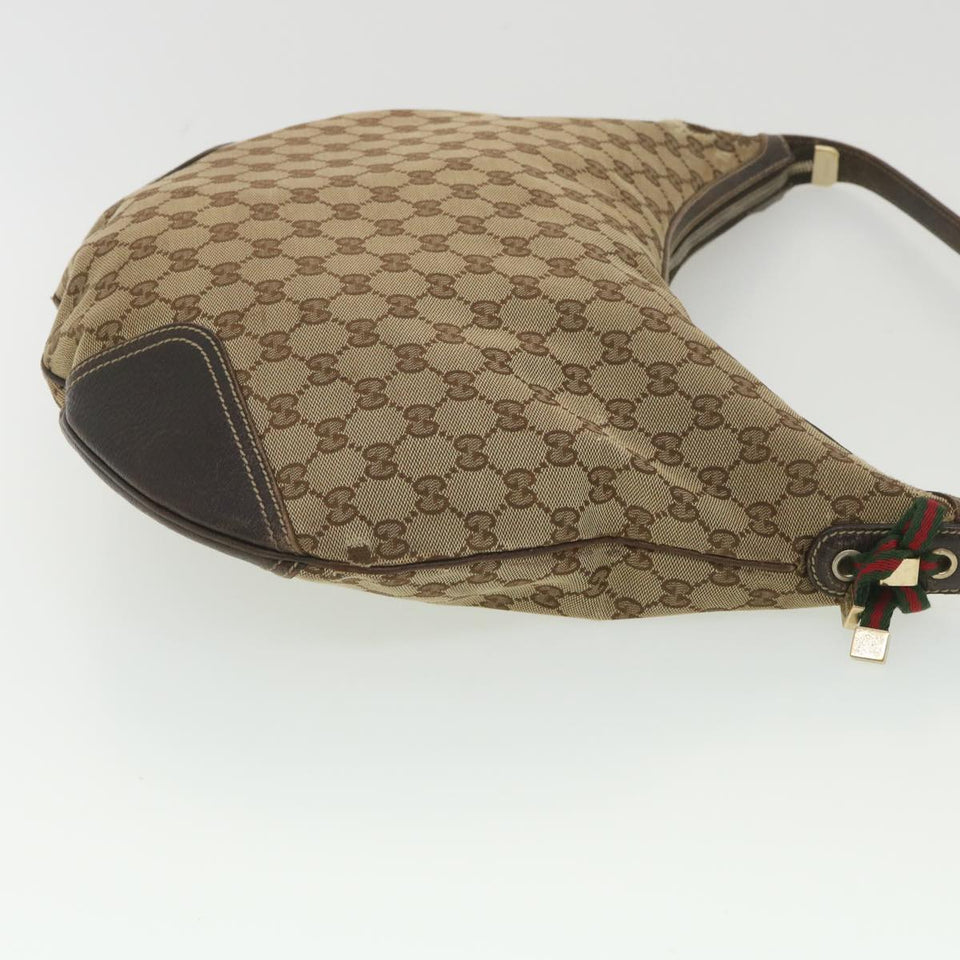 Gucci Web Sherry Line GG Canvas Shoulder Bag Beige Green Red 162882 38507