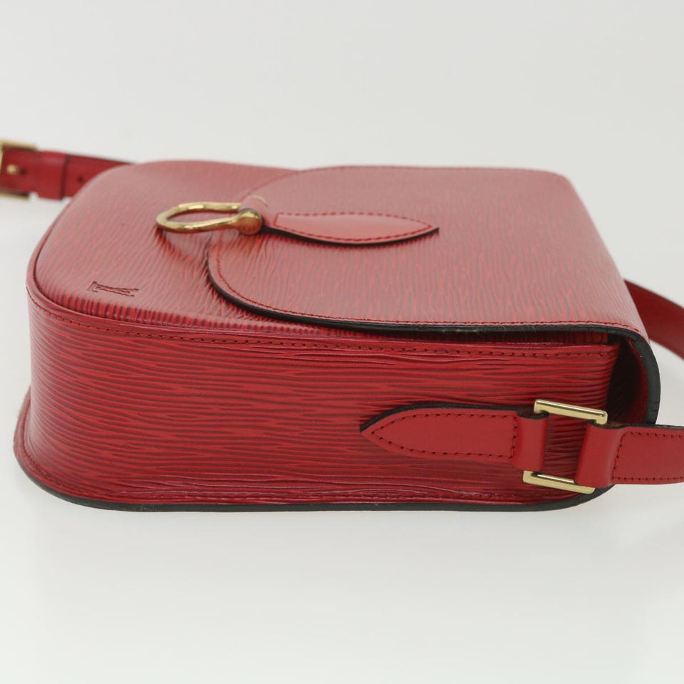 Louis Vuitton Epi Saint Cloud GM Shoulder Bag Red LV Auth