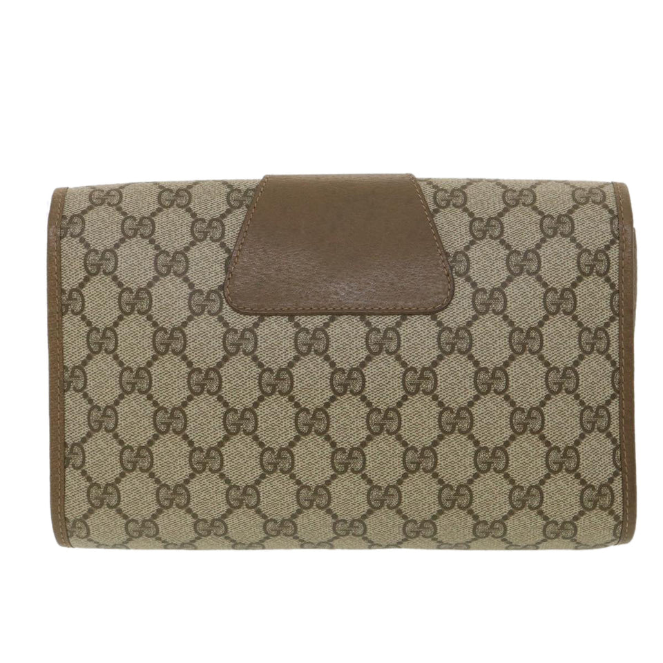 Gucci GG Canvas Web Sherry Line Clutch Bag Beige Red Green 89.01.030 38628