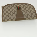 Gucci GG Canvas Web Sherry Line Clutch Bag Beige Red Green 89.01.030 38628