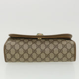 Gucci GG Canvas Web Sherry Line Clutch Bag Beige Red Green 89.01.030 38628