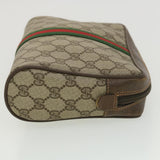 Gucci GG Canvas Web Sherry Line Clutch Bag Beige Red Green 156.01.012 38638
