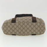 Gucci GG Canvas Hand Bag PVC Leather Beige 141976 38817