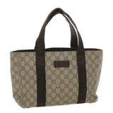 Gucci GG Canvas Hand Bag PVC Leather Beige 141976 38817