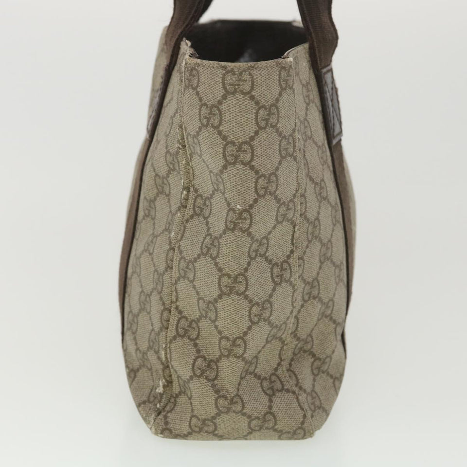 Gucci GG Canvas Hand Bag PVC Leather Beige 141976 38817